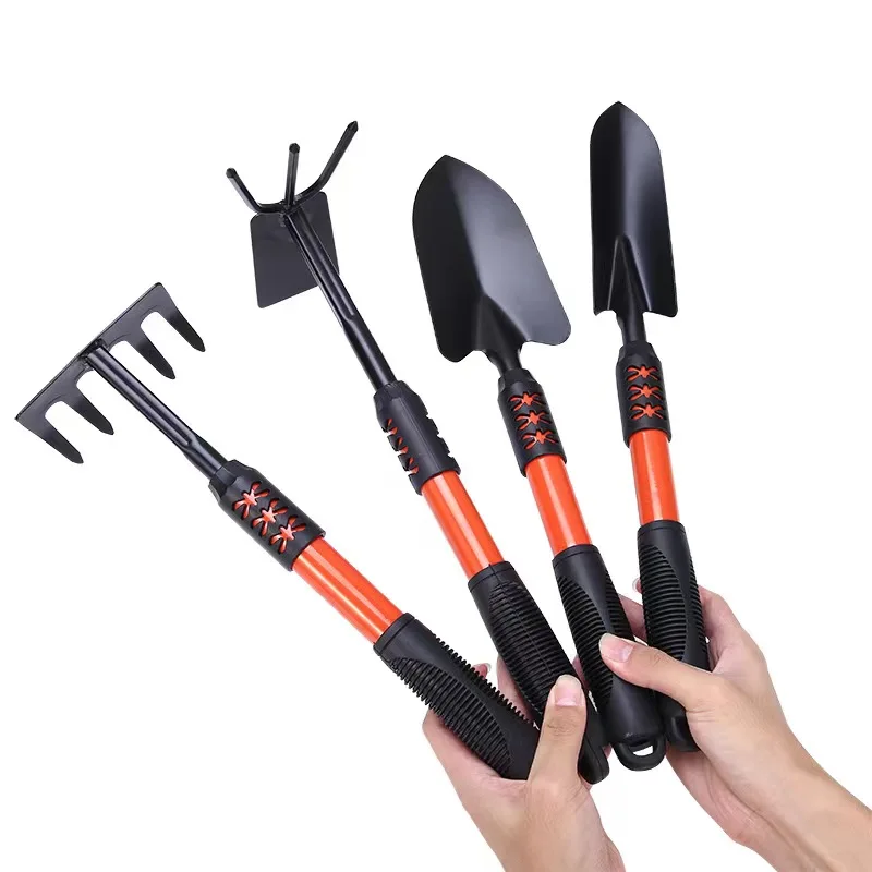 4 Piece Heavy Duty Gardening Tools  4 pieces set Soft Rubberized Non Slip Handle Durable Garden Hand Tools Set