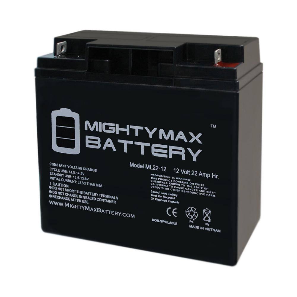 MIGHTY MAX BATTERY 12V 22AH SLA Battery Replacement for E-Wheels EW-36 - 4 Pack MAX3935041