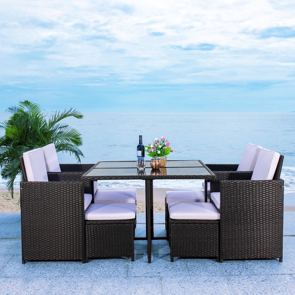 SAFAVIEH Outdoor Living Enerson 5Piece Patio Dining Set.