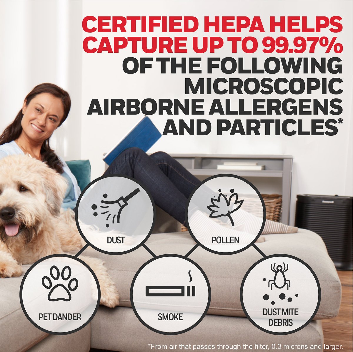 Honeywell HPA300 Series HEPA Extra-Large Room Air Purifier