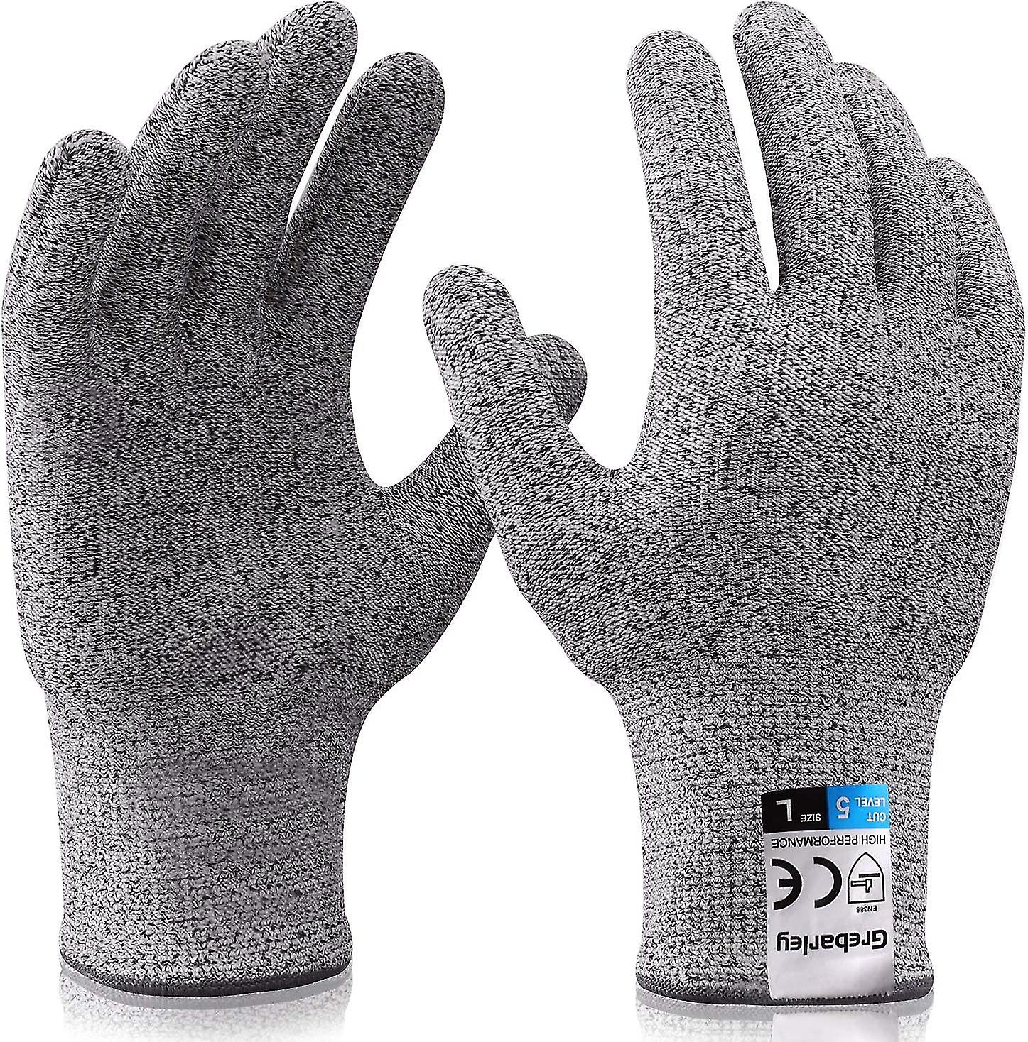 Cut Resistant Glove， Kitchen Gloves， Butcher Safety Level 5 Protection Gloves， Safety Cut Resistant Gloves For Kitchen / Outdoor / Explore， Gray 1 Pai