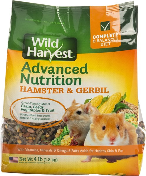 Wild Harvest Advanced Nutrition Complete and Balanced Diet Hamster and Gerbil Food， 4-lb bag