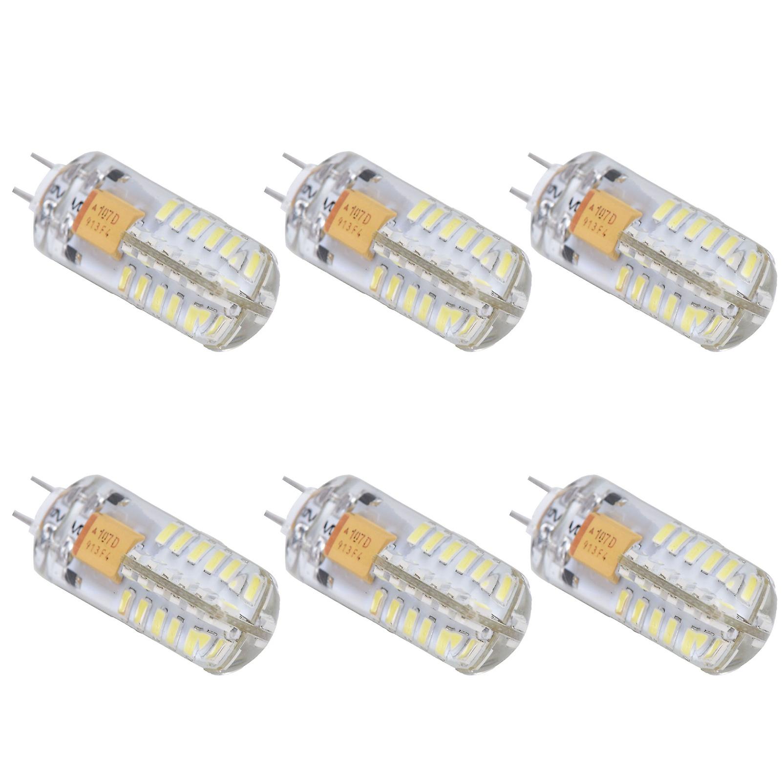 6Pcs LED Bulb Easy Install Light Transmission Uniform Light Output Color Bulb for Party Home 12VPure White