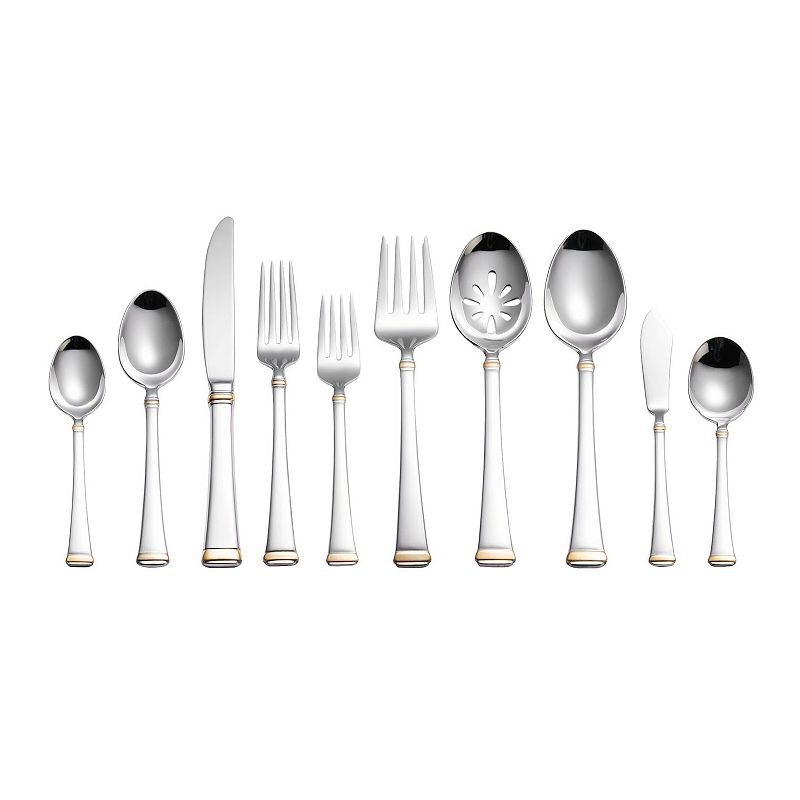 Mikasa Harmony 65-pc. Gold-Accent Flatware Set