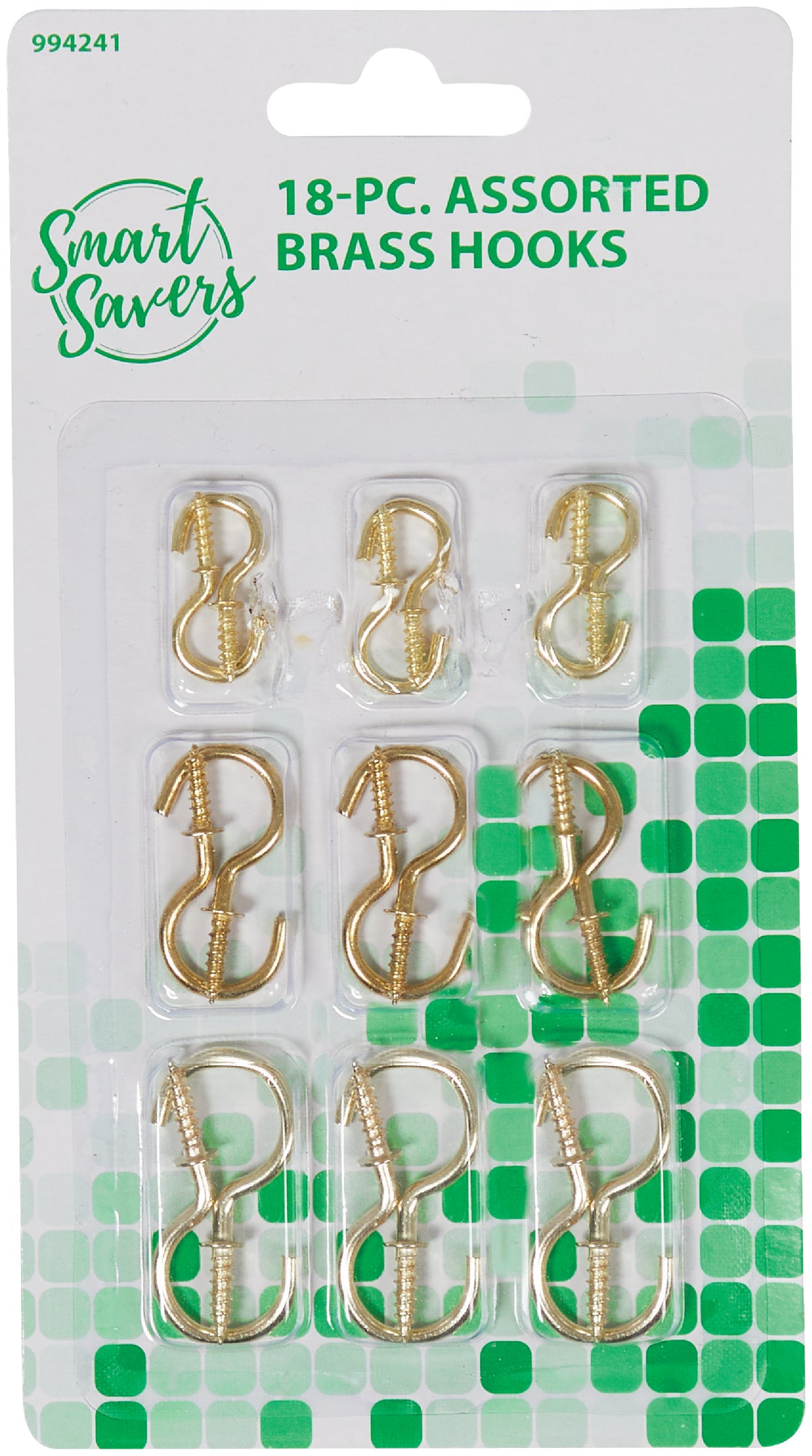 Smart Savers Brass Cup Hook (Pack of 12)