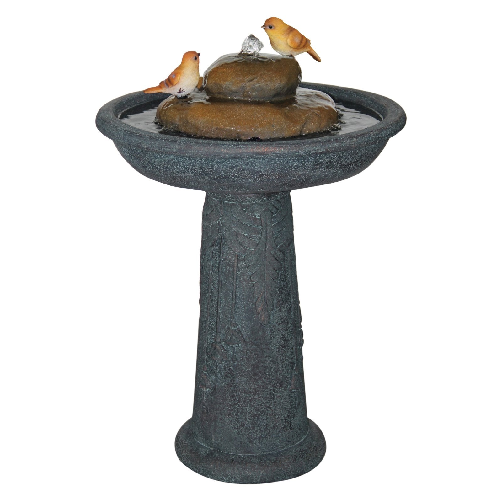 Alfresco Home Bird Bath Outdoor Fountain