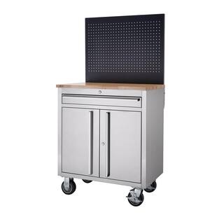 TRINITY Basics 31 in. 1-Drawer Workbench with Pegboard TLS-4820