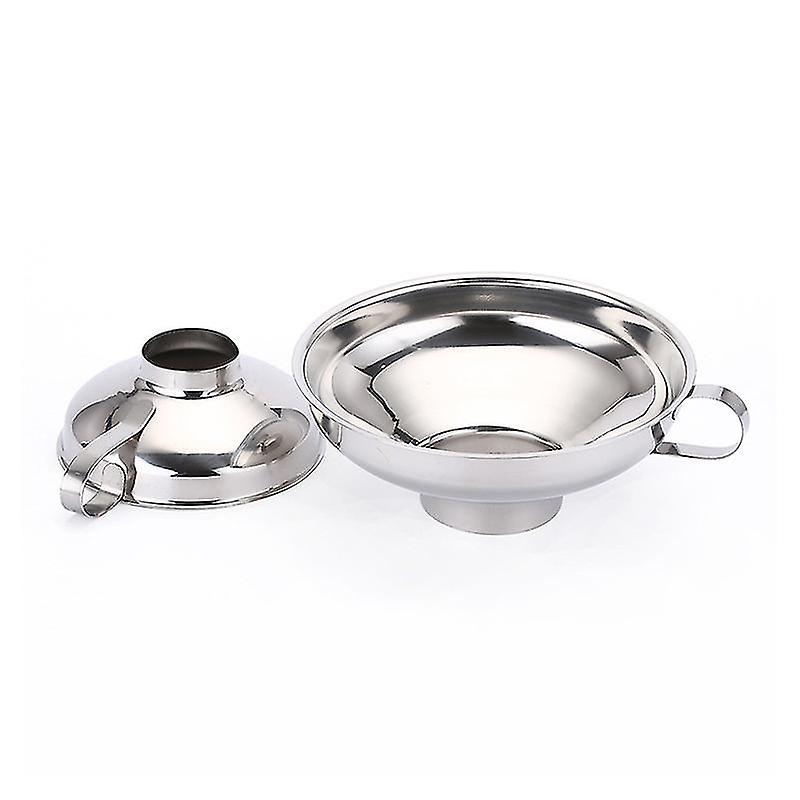 2 Pcs Big + Small Kitchen Tools With Stainless Steel Jam Funnel