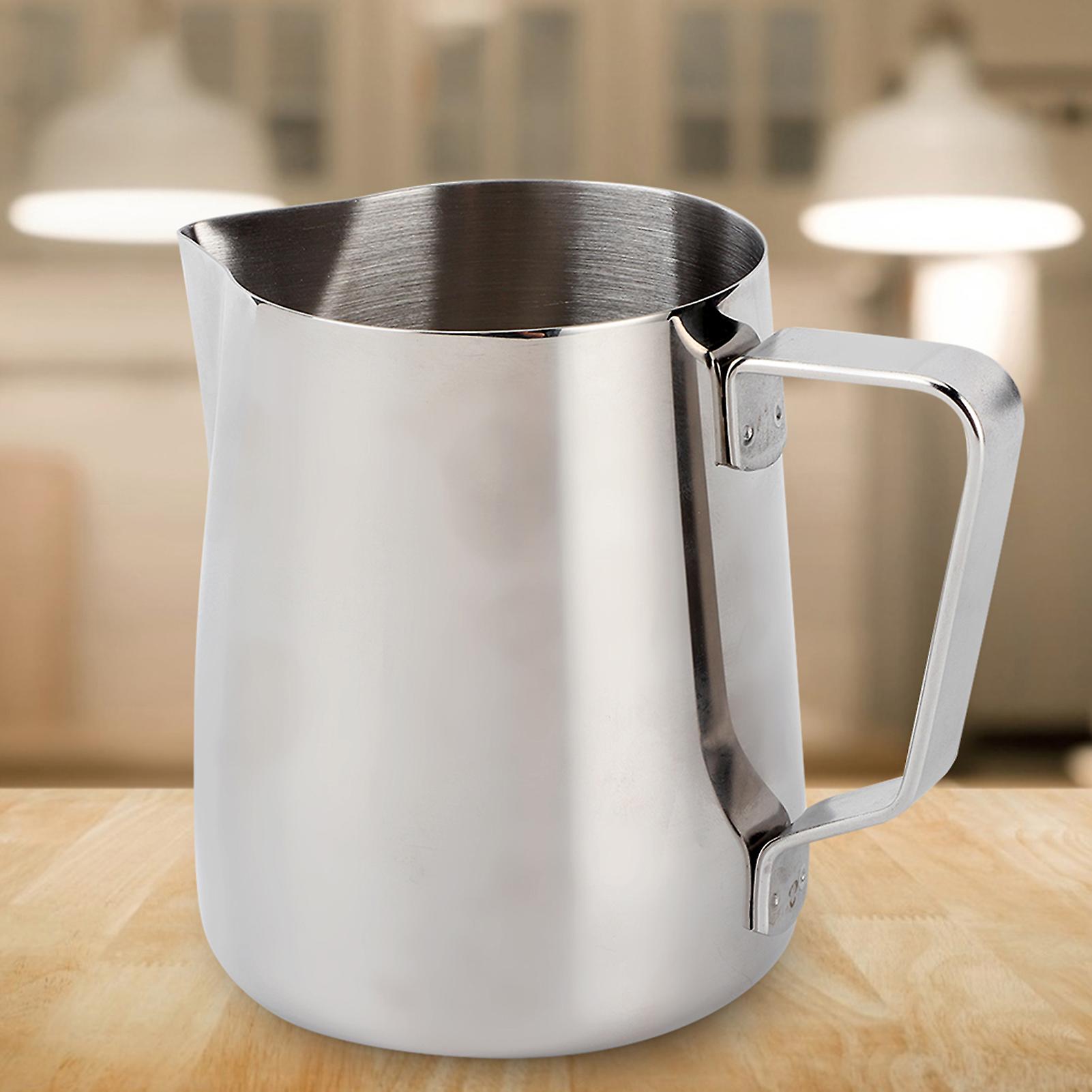 Stainless Steel Milk Frothing Cup Art Pitcher Coffee Latte Jug Mug For Home Coffee Shop Use600ml