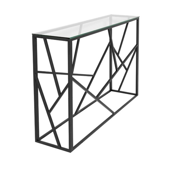 Alma Black Metal Console Table