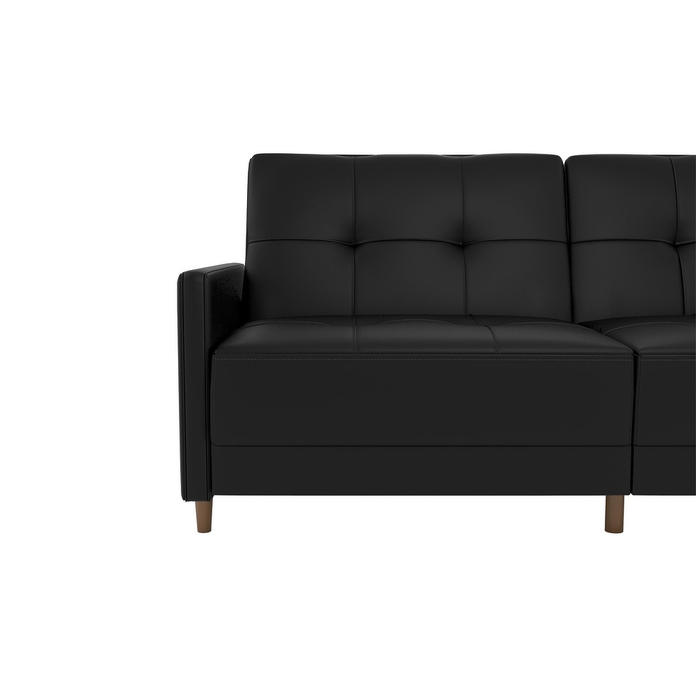 DHP Andora Faux Leather Coil Futon