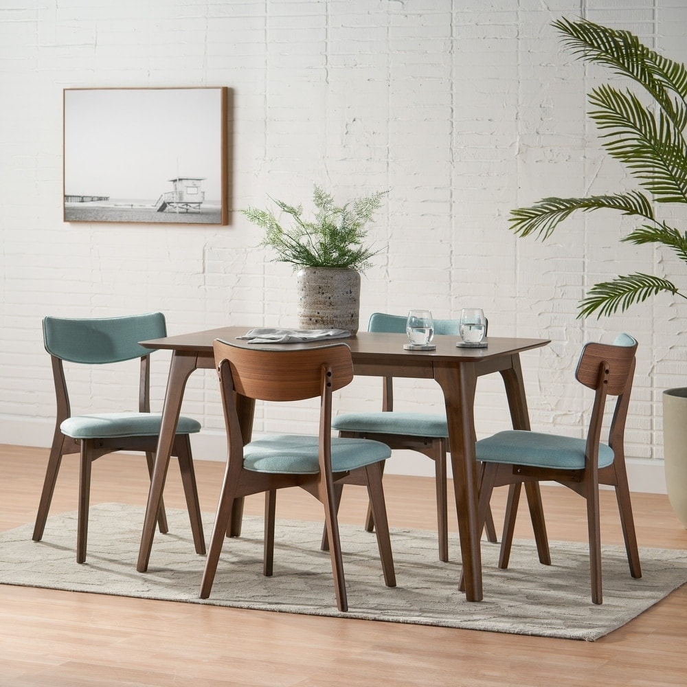 Megann Mid Century 5 piece Wood Rectangle Dining Set by Christopher Knight Home