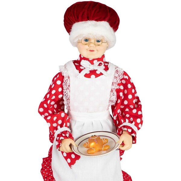 24 Animated Musical Mrs. Claus Gingerbread Cookie Christmas Figure