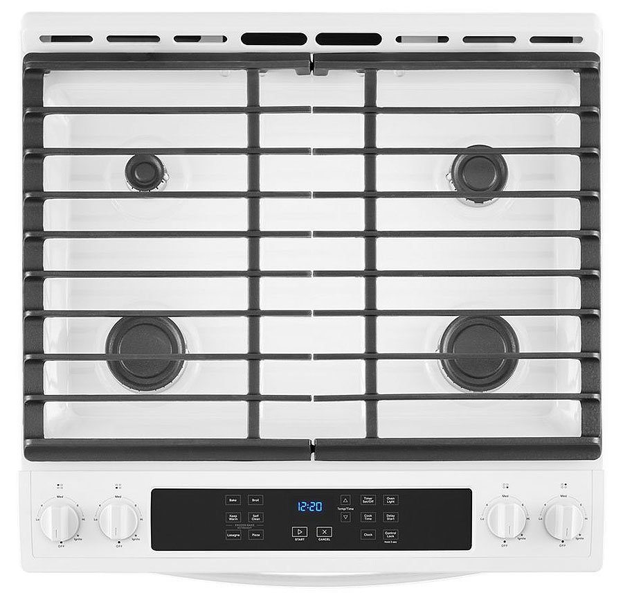 Whirlpool ADA 5 Cu. Ft. White Gas Range With Frozen Bake Technology