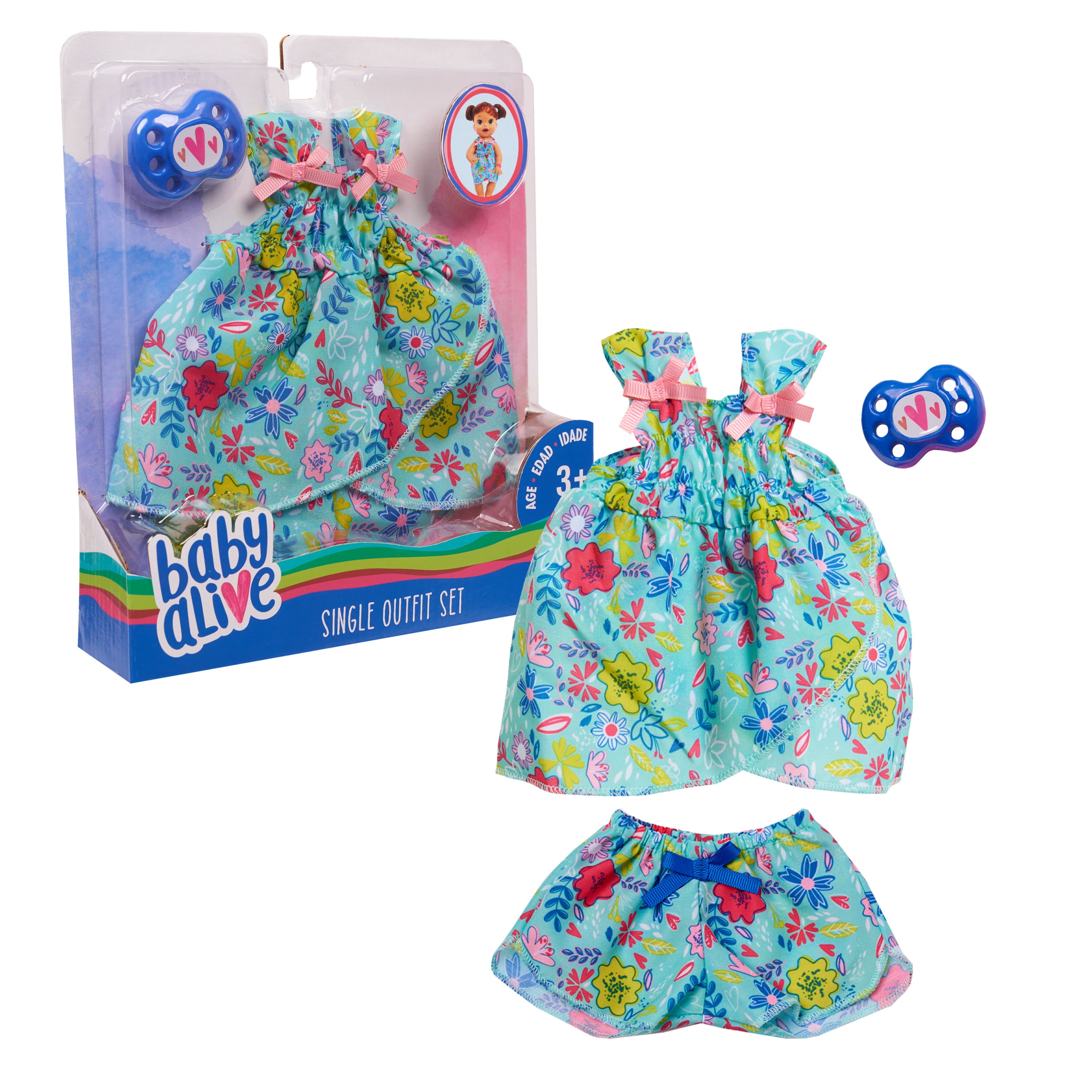 Baby Alive Single Outfit Set， Floral Blouse，  Kids Toys for Ages 3 Up， Gifts and Presents