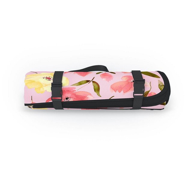 Ninola Design Fresh Flowers Pink Picnic Blanket Deny Designs