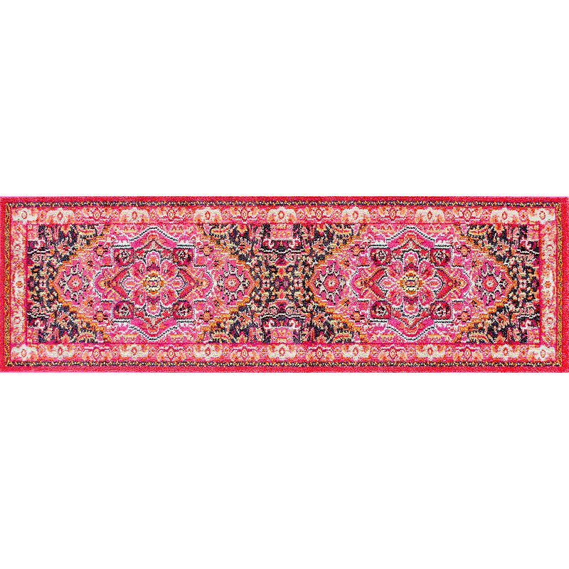 nuLOOM Casablanca Mackenzie Vintage Framed Floral Rug