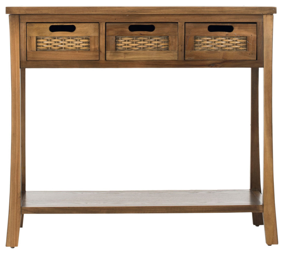 Mattie 3 Drawer Console Oak   Tropical   Console Tables   by V.S.D Furniture  Houzz