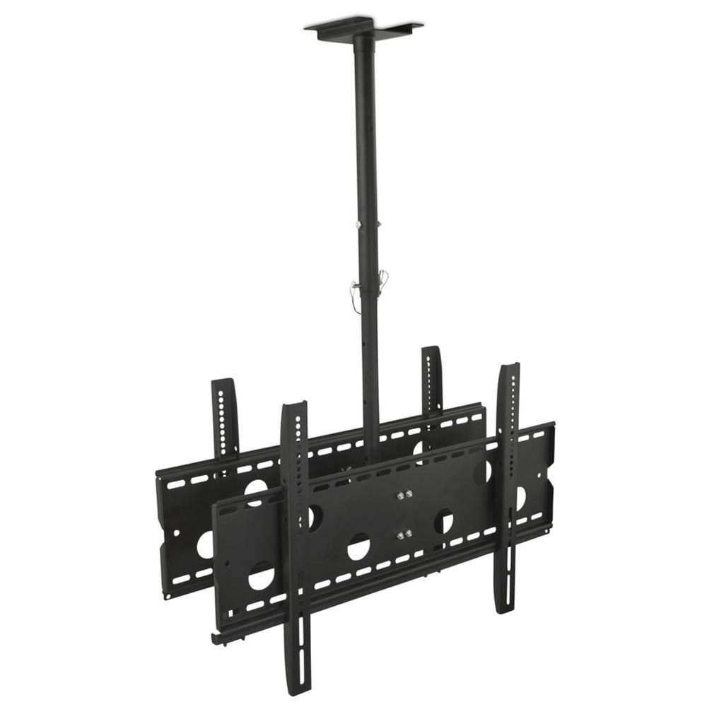 Mount-It 37 in. - 75 in. Dual Full Motion TV Ceiling Mount with 20-Degree Tilt 350 lbs. Load Capacity MI-502B