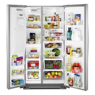 Whirlpool 28 cu. ft. Side by Side Refrigerator in Fingerprint Resistant Stainless Steel WRS588FIHZ