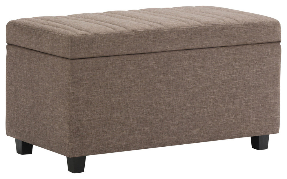 Darcy 34 quotContemporary Storage Ottoman   Transitional   Footstools And Ottomans   by Homesquare  Houzz