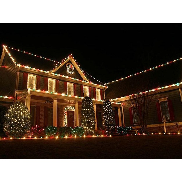 Novelty Lights 100 Feet C9 Christmas String Light Set Ceramic Vintage Holiday Hanging Light Set White Wire