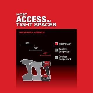 MW M18 FUEL GEN-3 18V Lithium-Ion Brushless Cordless 12 in. Compact Impact Wrench with Friction Ring (Tool-Only) 2855-20