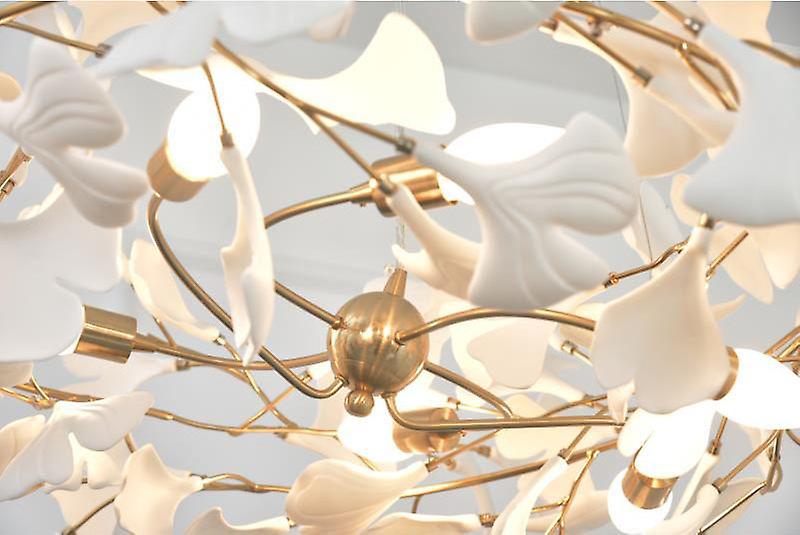 Phube Chandeliers With Porcelain Leaves Interior Branches Hanging Lighting