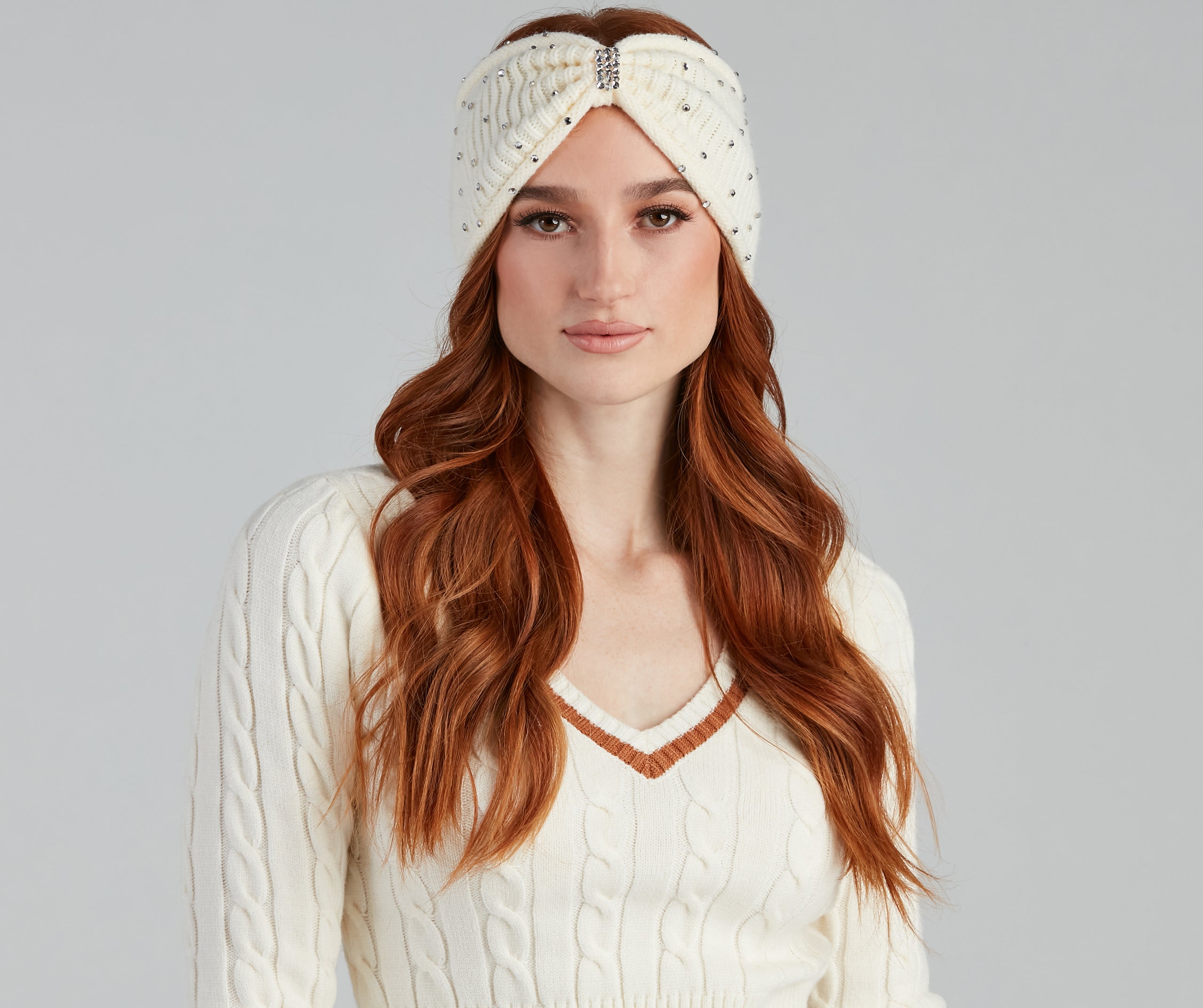 Too Cute Rhinestone Knit Headband