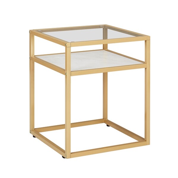 Tempered Glass Top Side Table