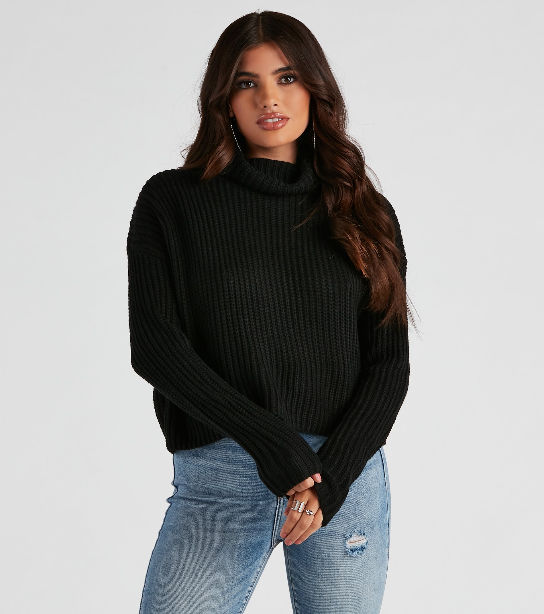 Autumn Air Turtleneck Knit Sweater