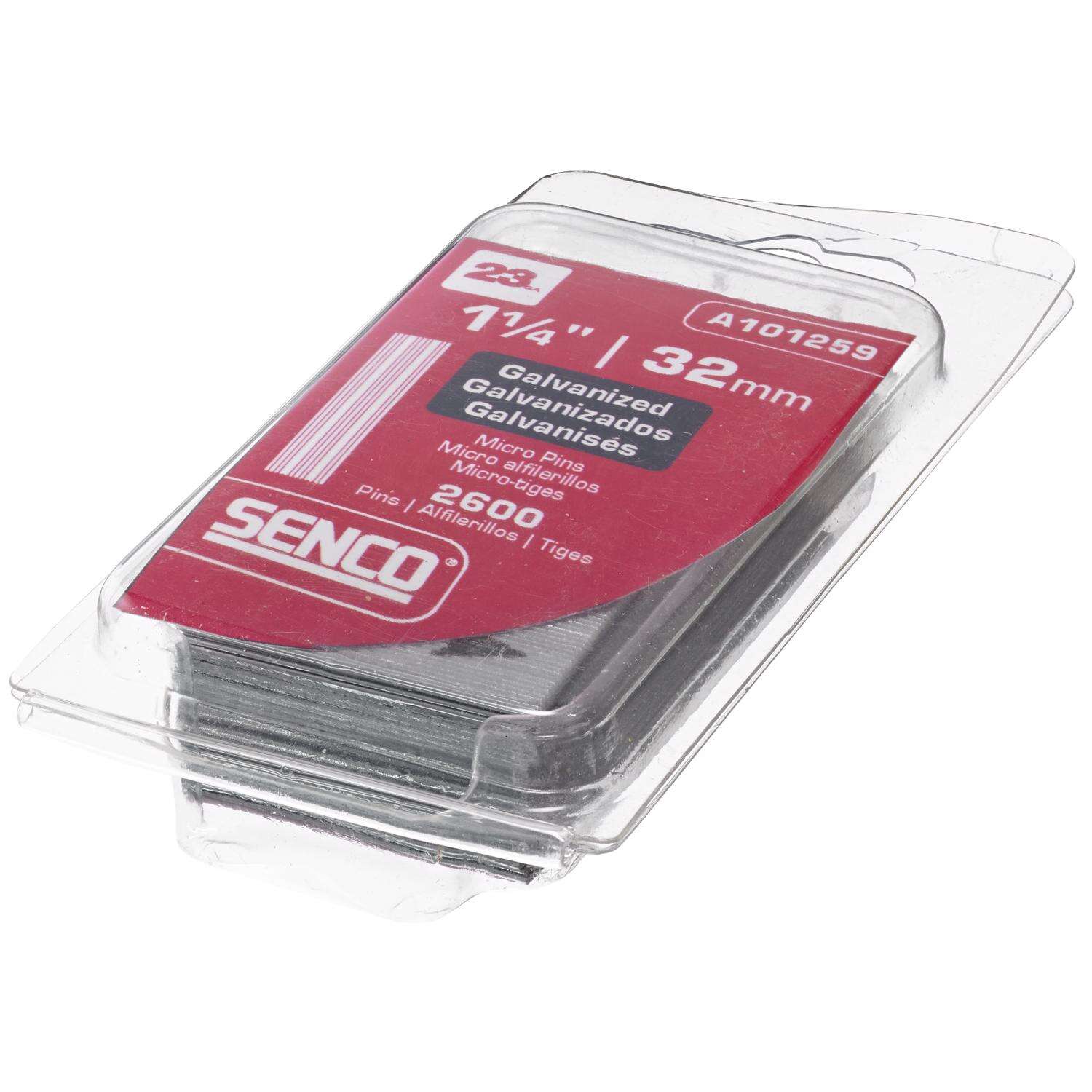 Senco 1-1/4 in. 23 Ga. Straight Strip Galvanized Micro Pins 2，600 pk