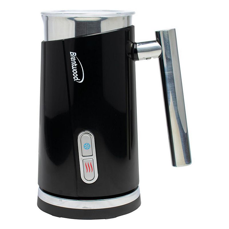 Brentwood 10 Ounce Cordless Electric Milk Frother and Warmer in Black