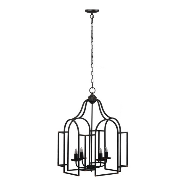 Malin Entry 4 light Chandelier Antique Black A amp b Home