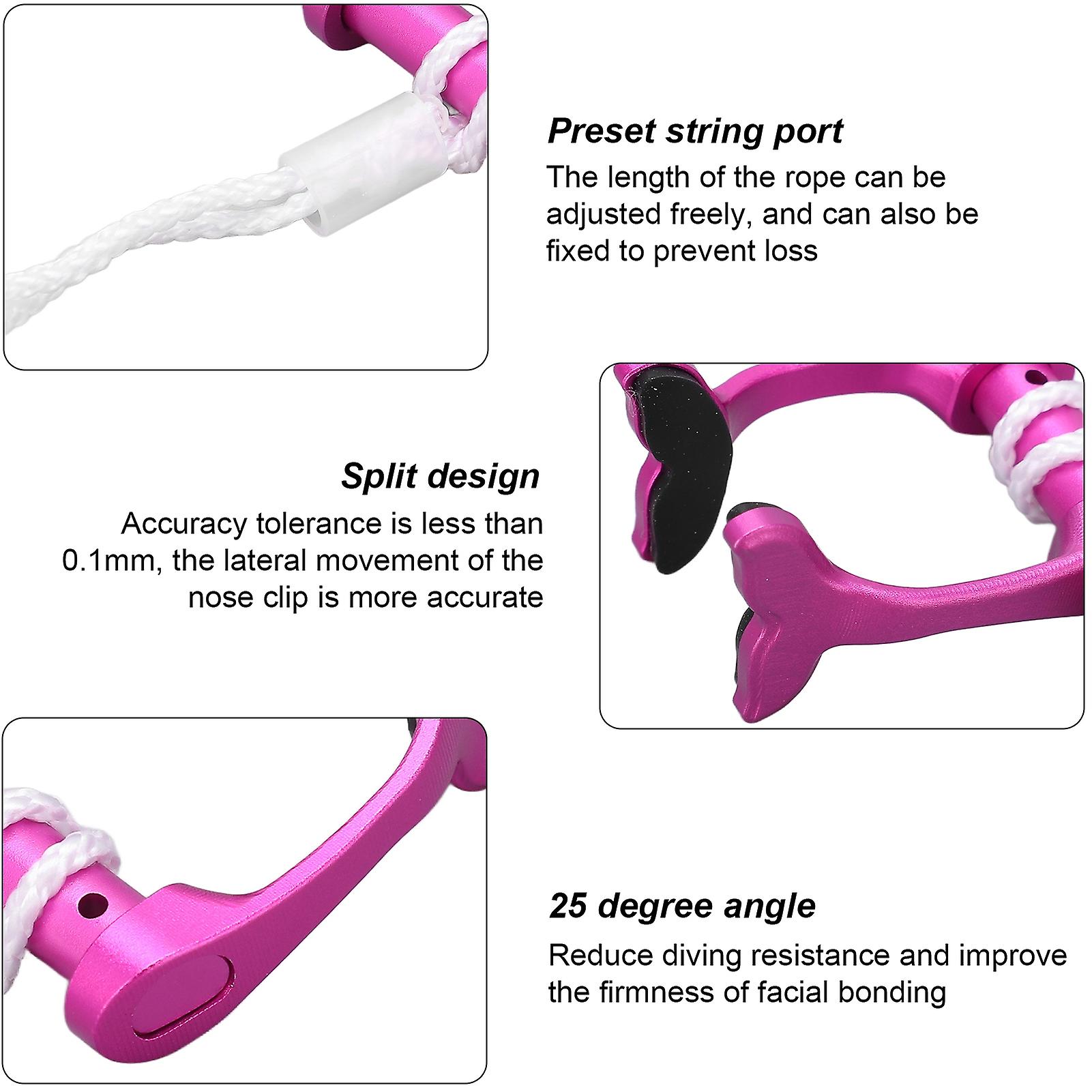 Freediving Nose Clip， Silicone Swimming Nose Plugs With Anti Lost Strap For Diving Beginners Training[purple]