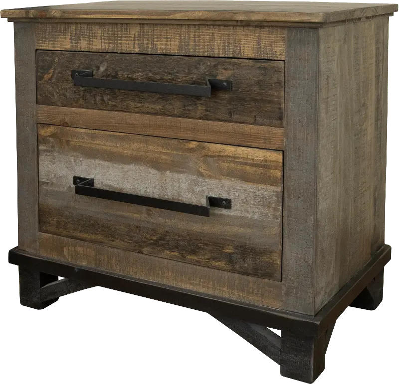 Loft Rustic Pine Nightstand