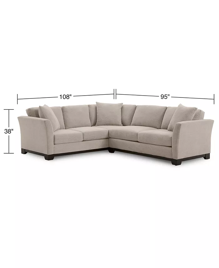 Furniture Elliot II 108 Fabric 2-Pc. Sleeper Sofa Sectional