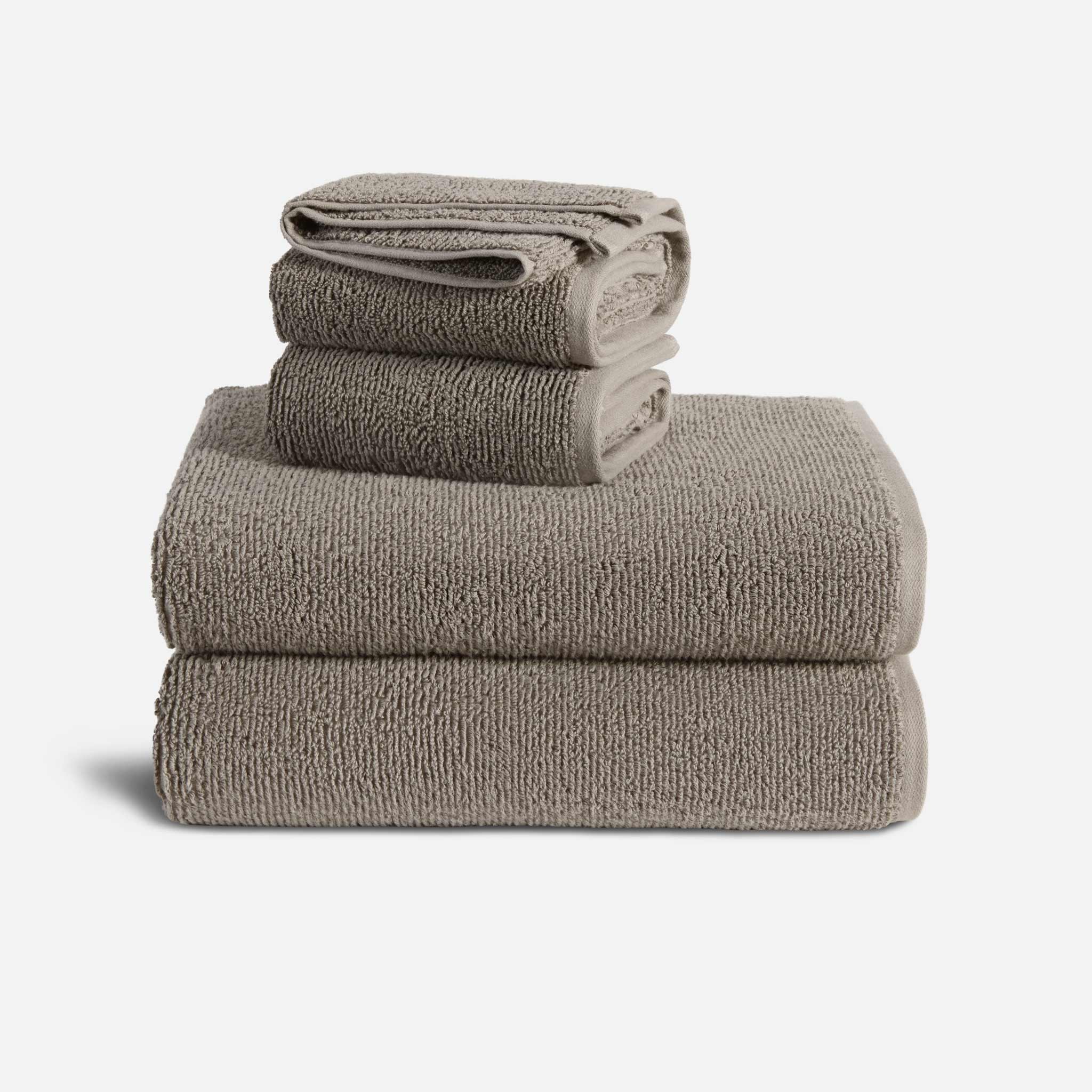 Organic Ribbed Bath Sheet Bundle