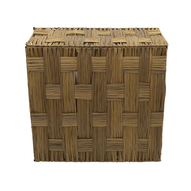 Household Essentials Resin Wicker Double Hamper