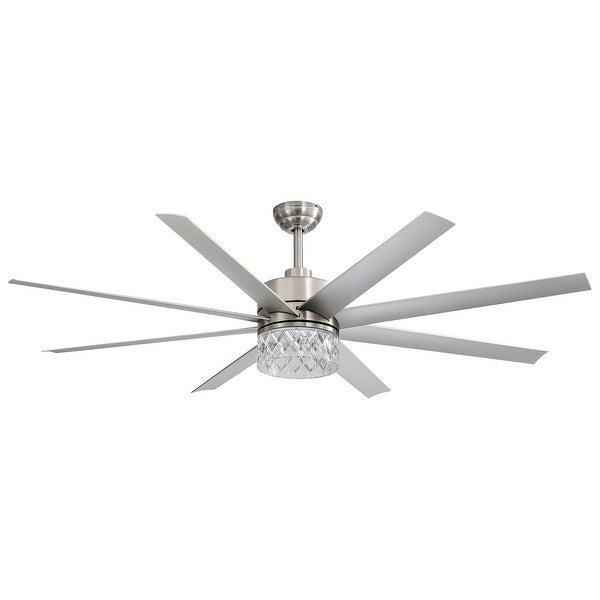 65 In LED Ceiling Fan with Light and Remote Control(Brushed Nickel) Shopping - The Best Deals on Ceiling Fans | 41561557