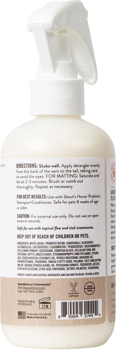 Skout's Honor Probiotic Dog of the Woods Dog Detangler