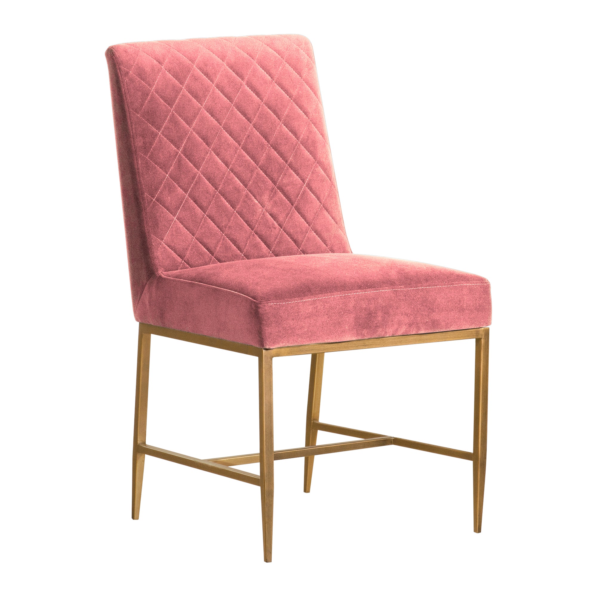 Armen Living Memphis Dining Chair， Set of 2， Pink