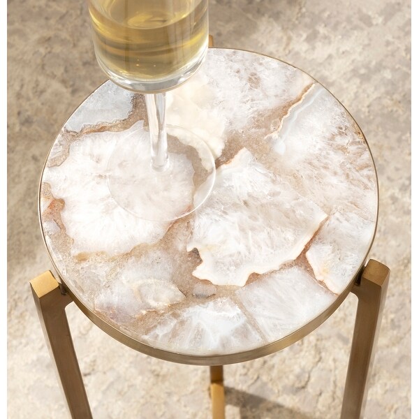 Kate and Laurel Aguilar Glam Drink Table - 8x8x23