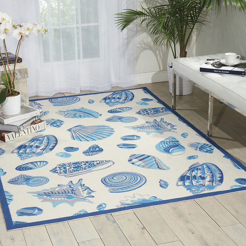 Waverly Sun N' Shade Low Tide Shell Indoor Outdoor Rug