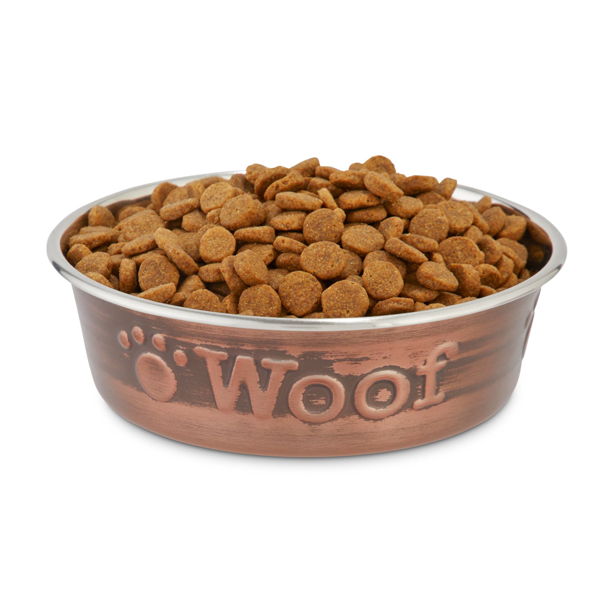 Harmony Copper Woof Stainless Steel Dog Bowl， 4 Cups