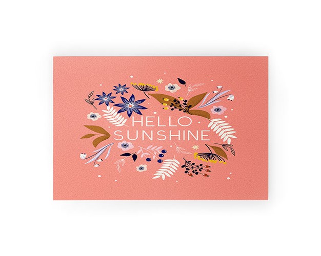 Showmemars Hello Sunshine Small Looped Vinyl Welcome Mat Society6