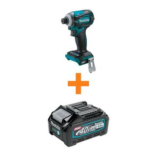 Makita 40V max XGT Brushless Cordless 4-Speed Impact Driver (Tool Only) with bonus 40V Max XGT 4.0Ah Battery GDT01Z-BL4040