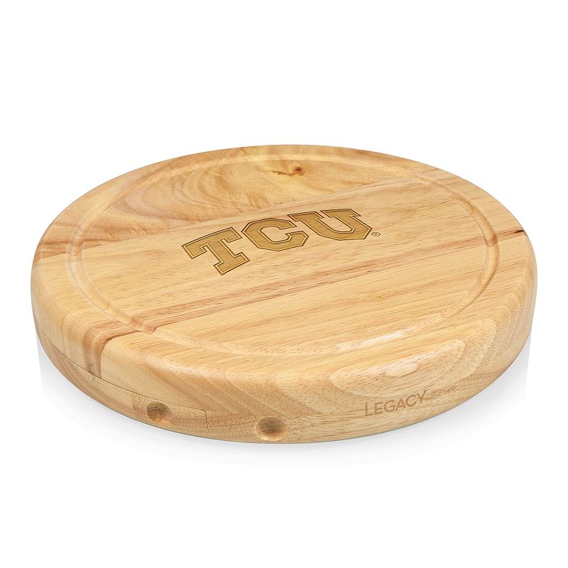 Picnic Time TCU Horned Frogs Circo Cheese Cutting Board Set