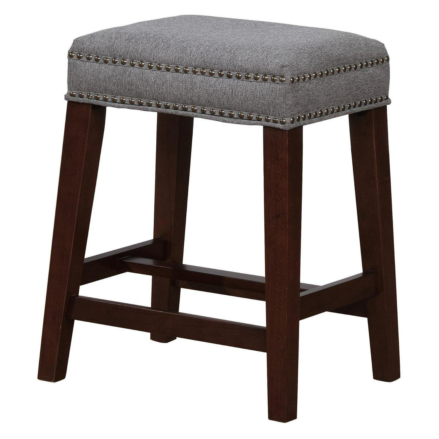 Linon Walt Bar Stool Gray  Crowdfused