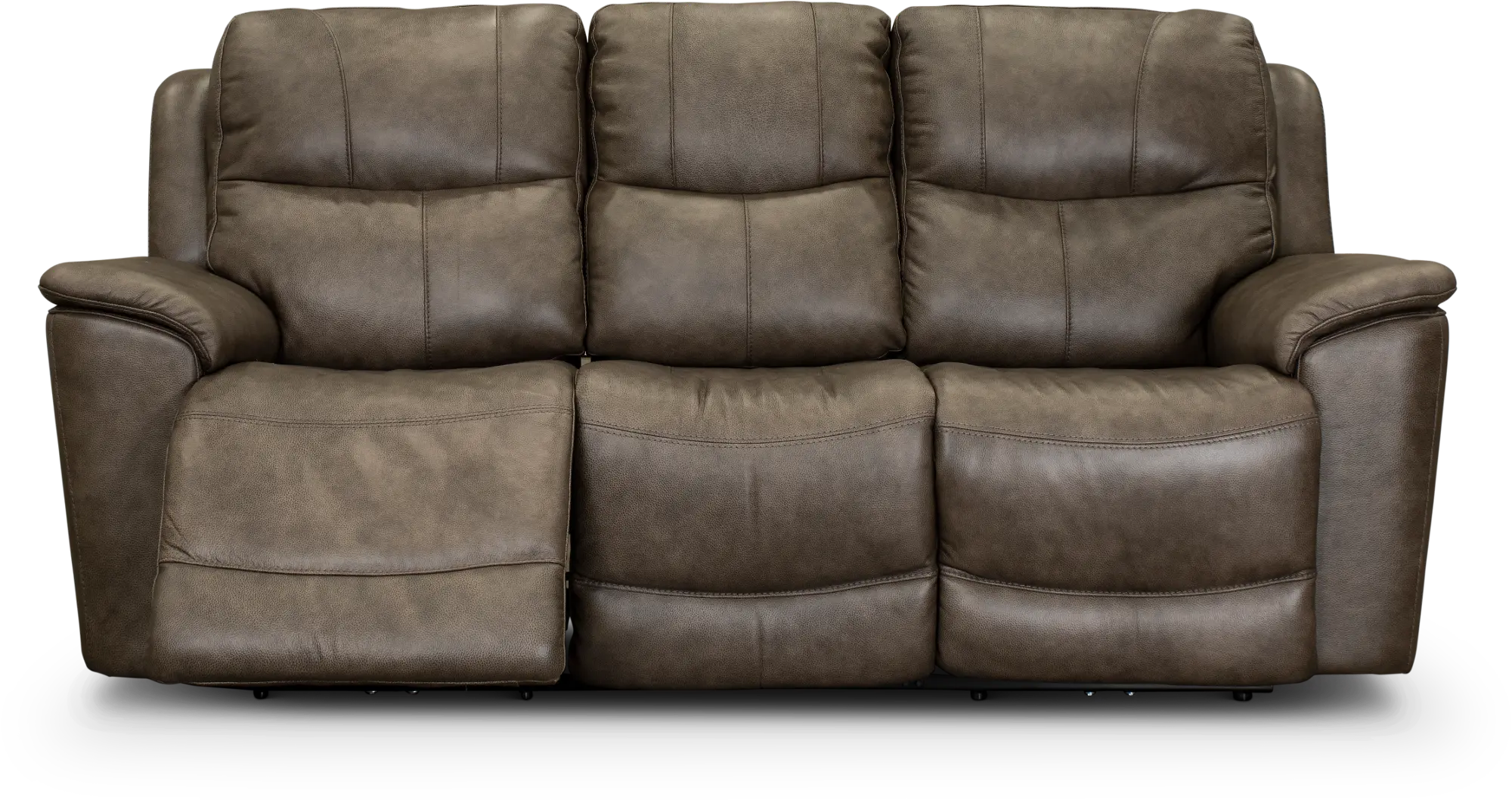 Cade Sable Brown Leather-Match Power Reclining Sofa